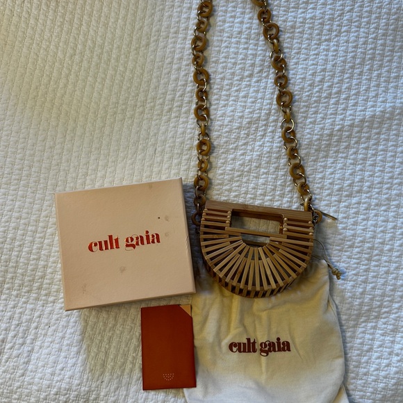 cult gaia Handbags - Cult Gaia Bamboo Ark Nano Belt Bag